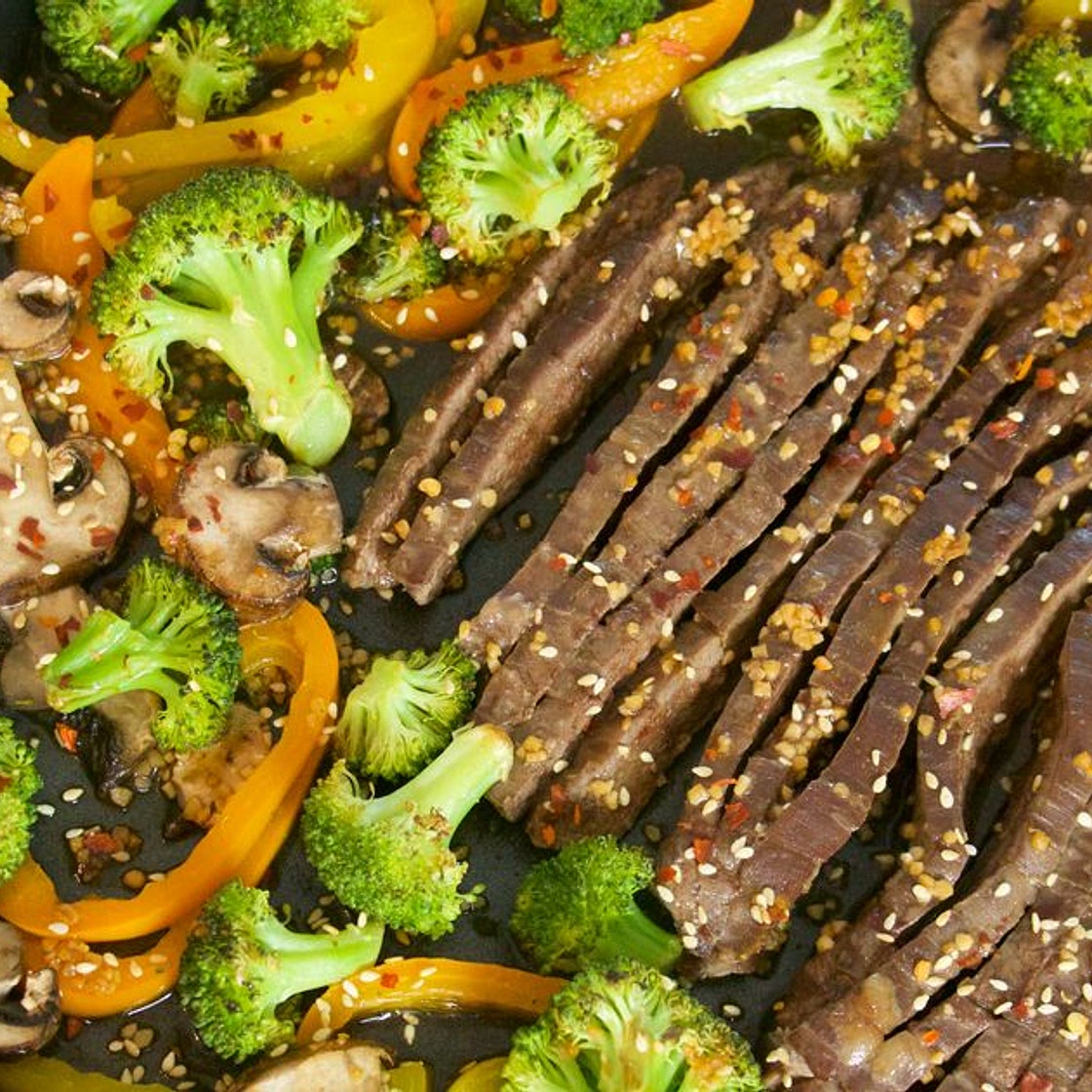 No-Grill Flank Steak Sheet Pan Dinner - Forkly