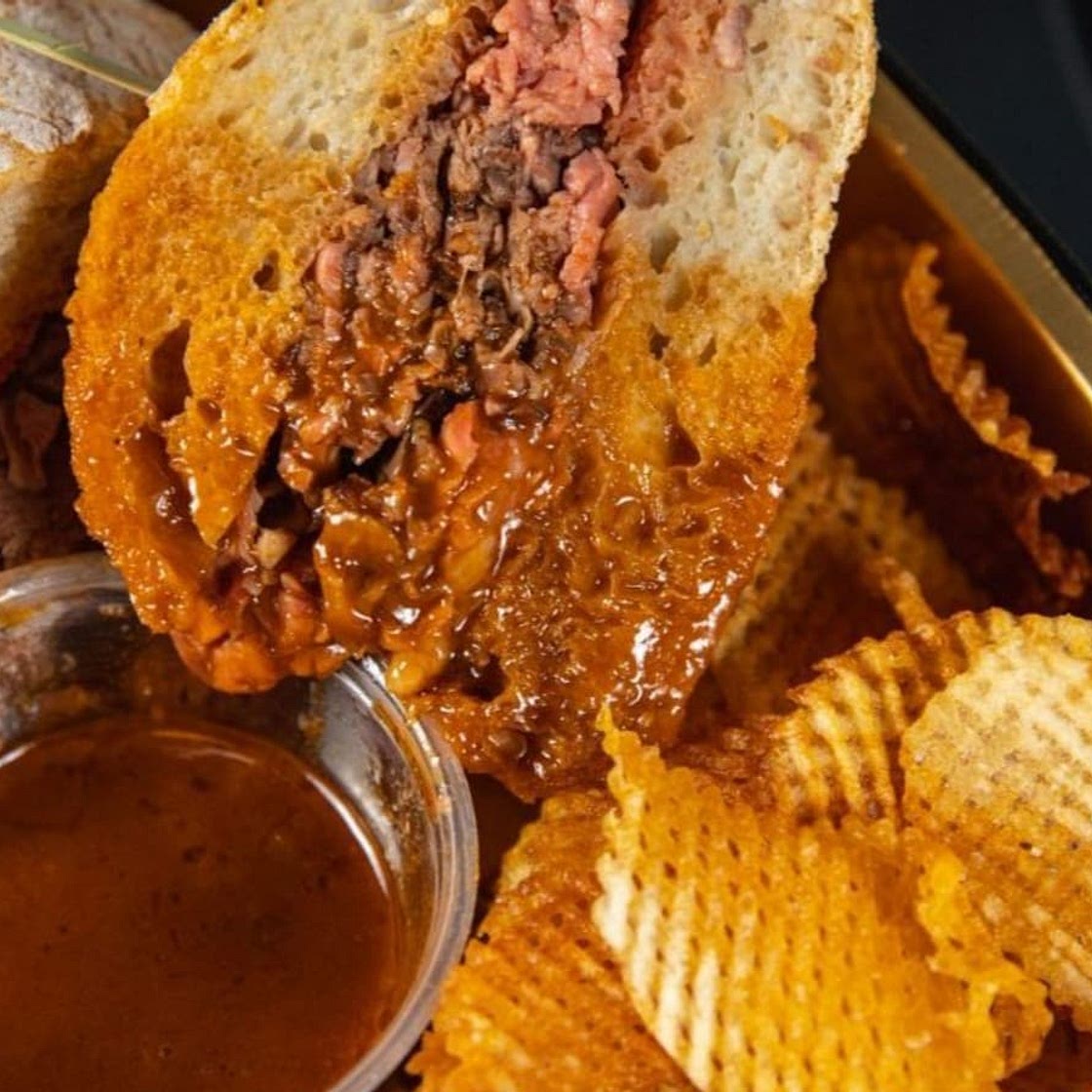 We'd Show Up to Any Super Bowl Party For Prime Rib French Dip Sandwiches