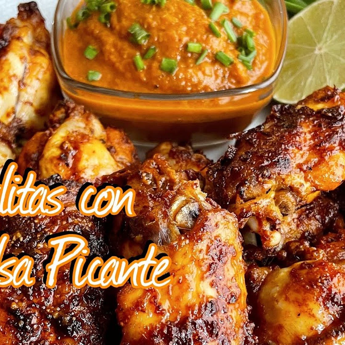 Alitas picantes al horno con salsa picante