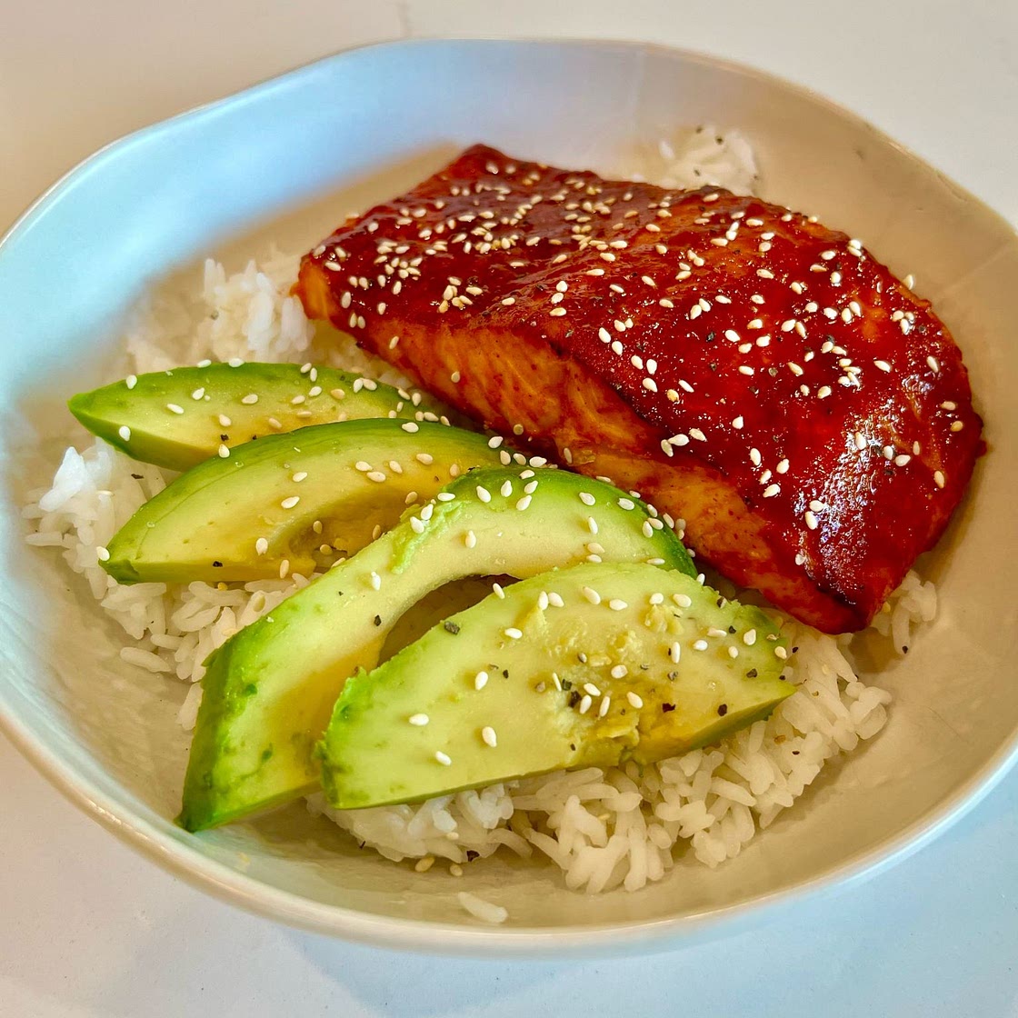 Gochujang Glazed Salmon Bowls