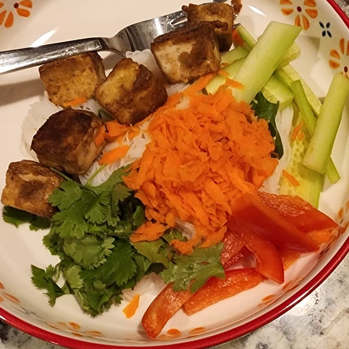 Peanut Tofu Noodle Bowls