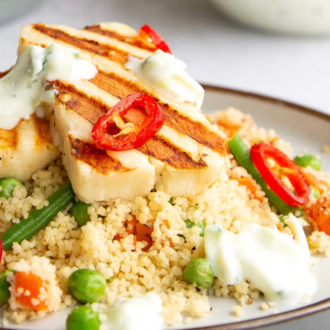 Halloumi couscous 