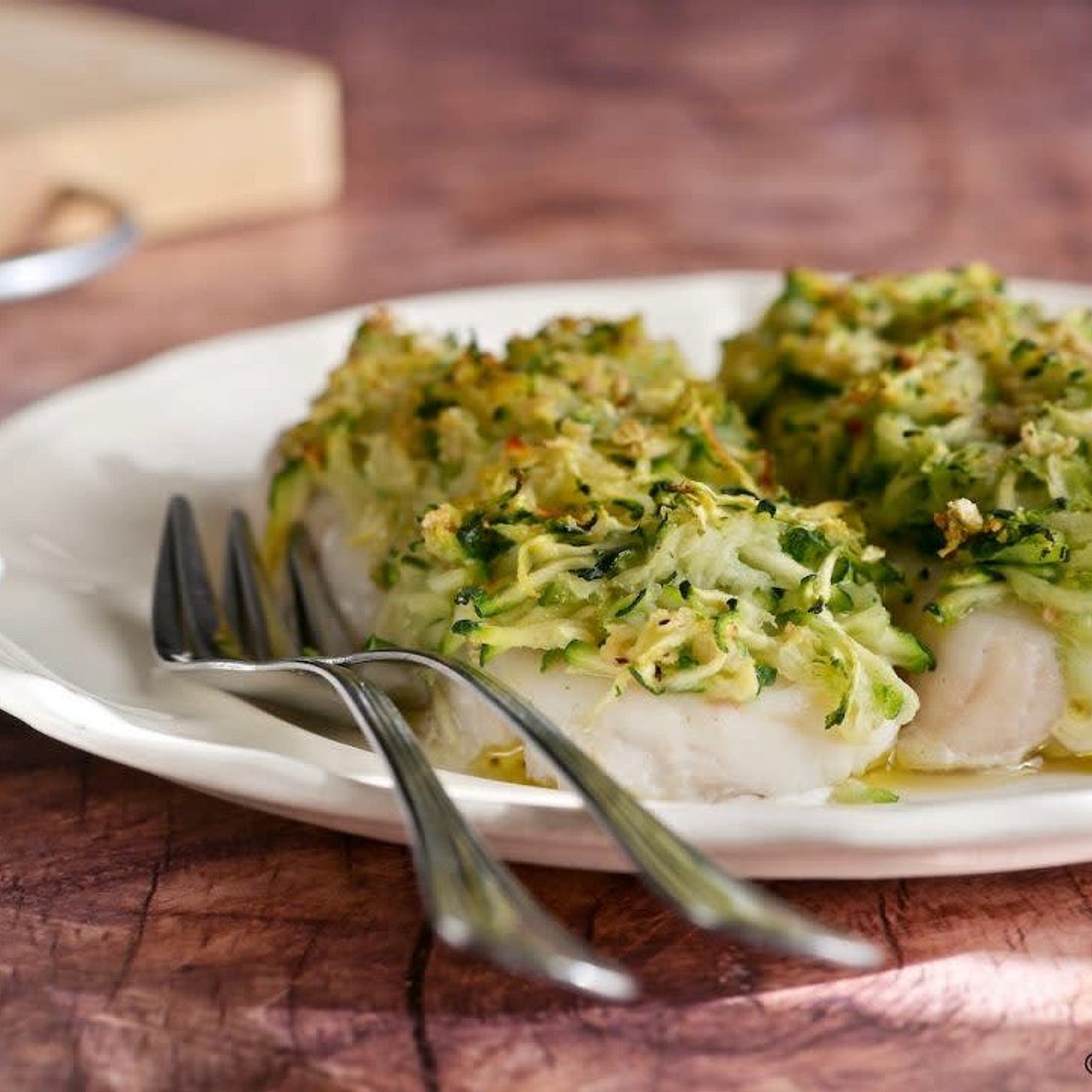 Filetti di merluzzo in crosta di zucchine 🐟🥒