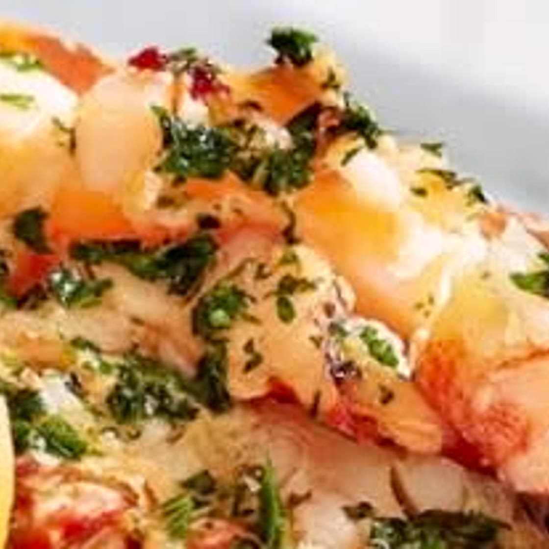 Lobster with Cilantro and Garlic Sauce.