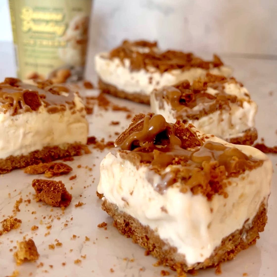 Banana Pudding Ice Cream Cookie Bars