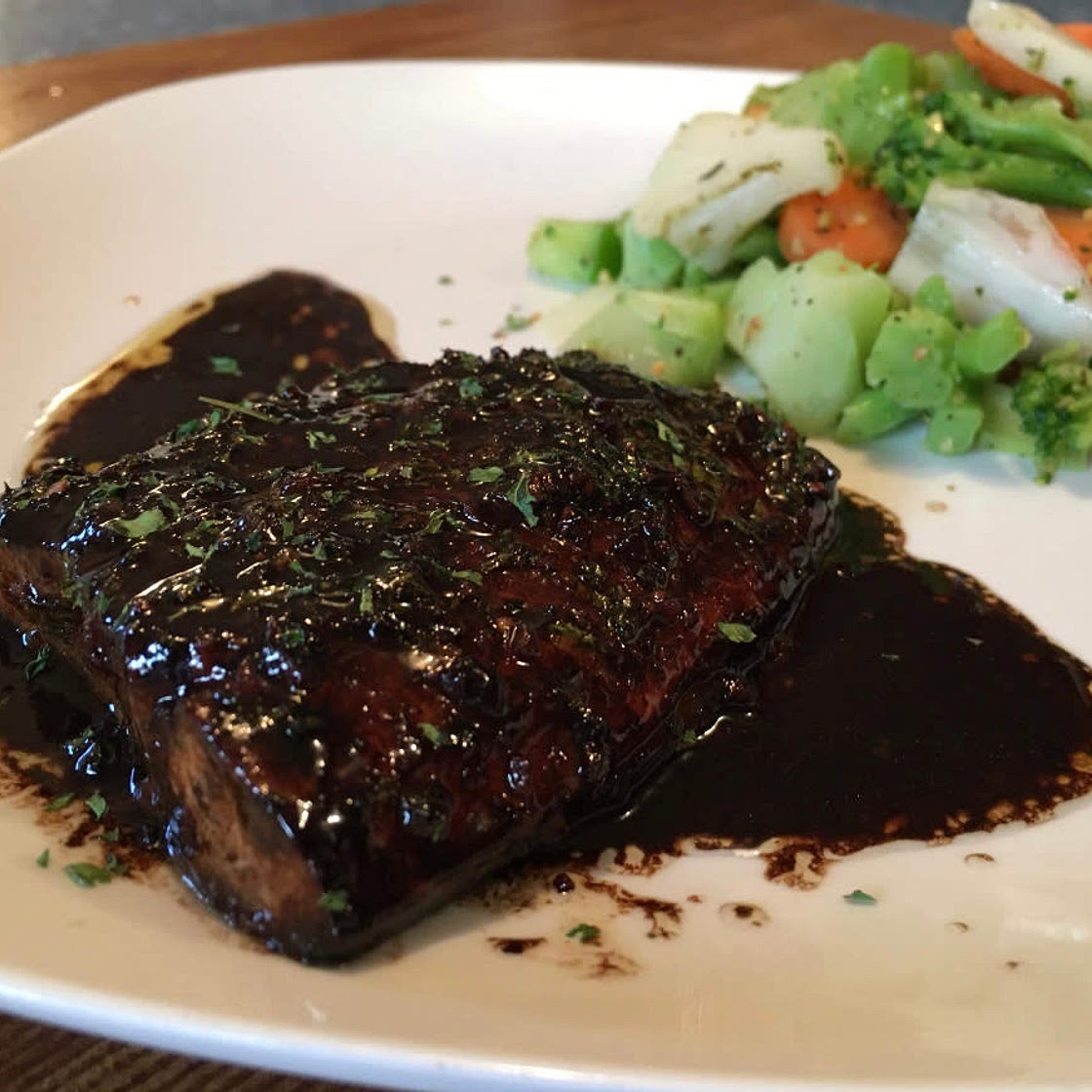 Blackened Garlic & Butter Honey Glazed Salmon