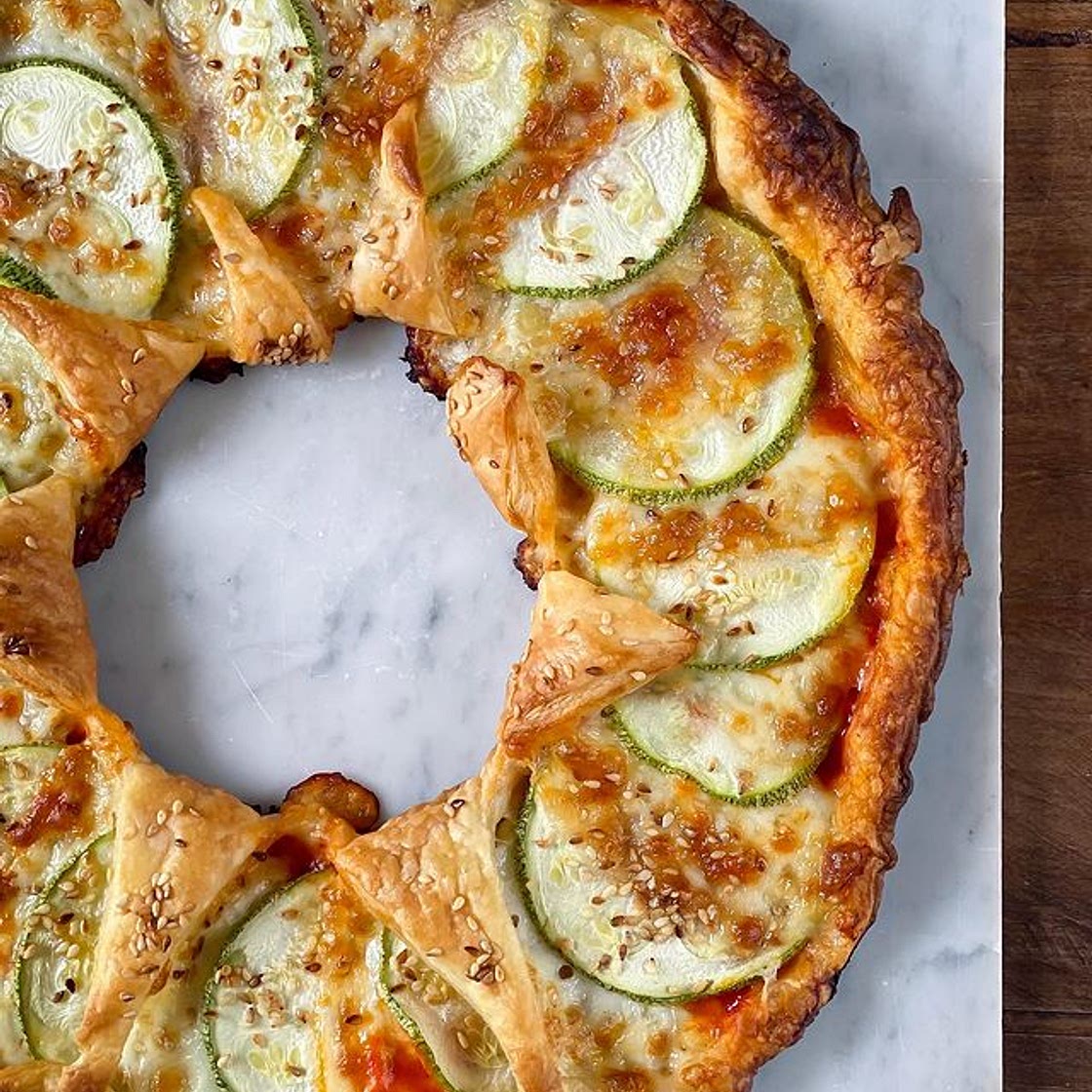 tarte couronne courgettes mozarella