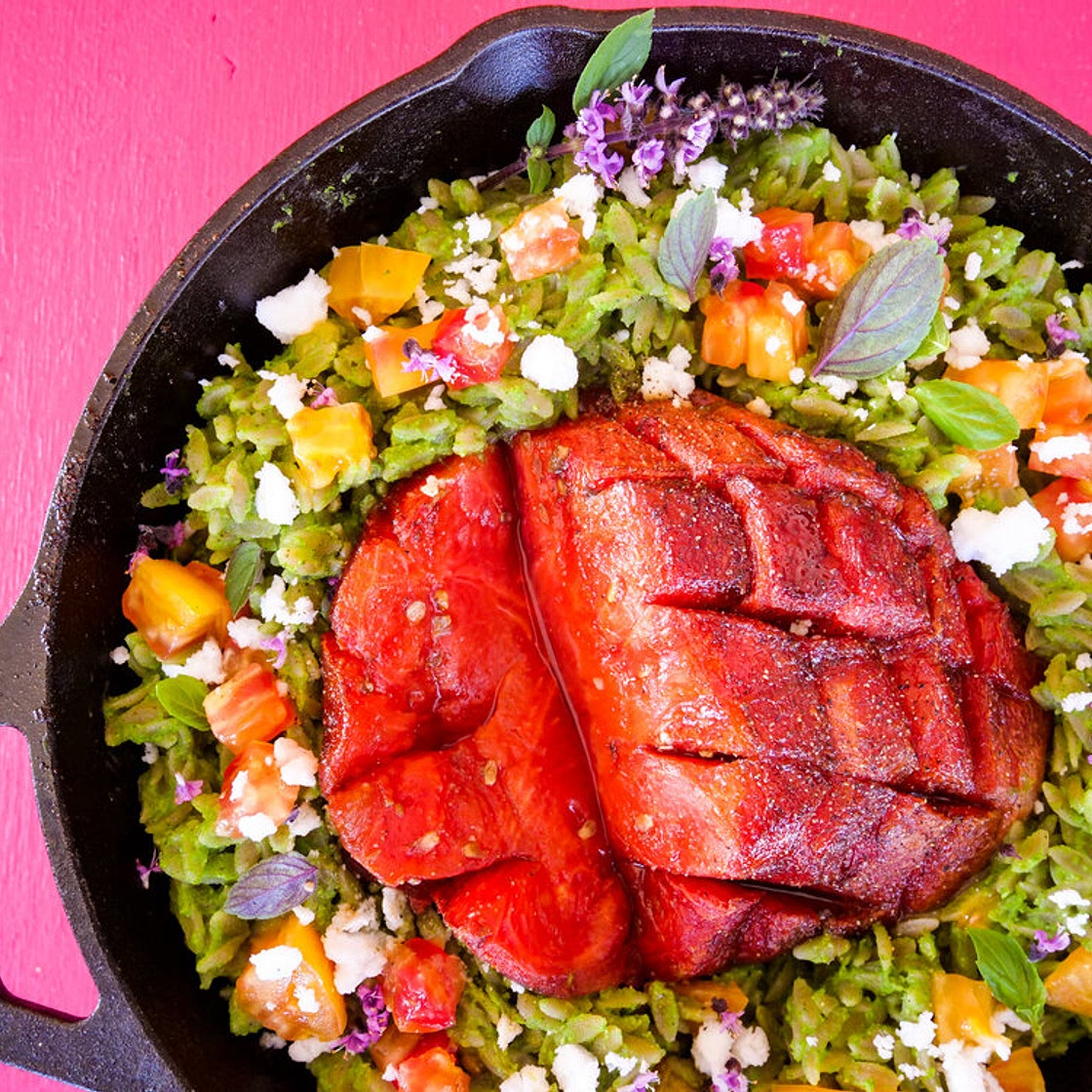 WATERMELON ROAST W/ ORZO SALAD
