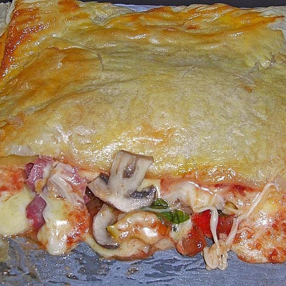 Calzone mit Blätterteig