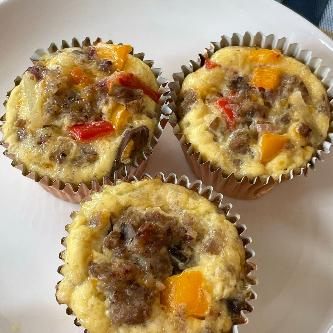 Hearty sausage mini quiche