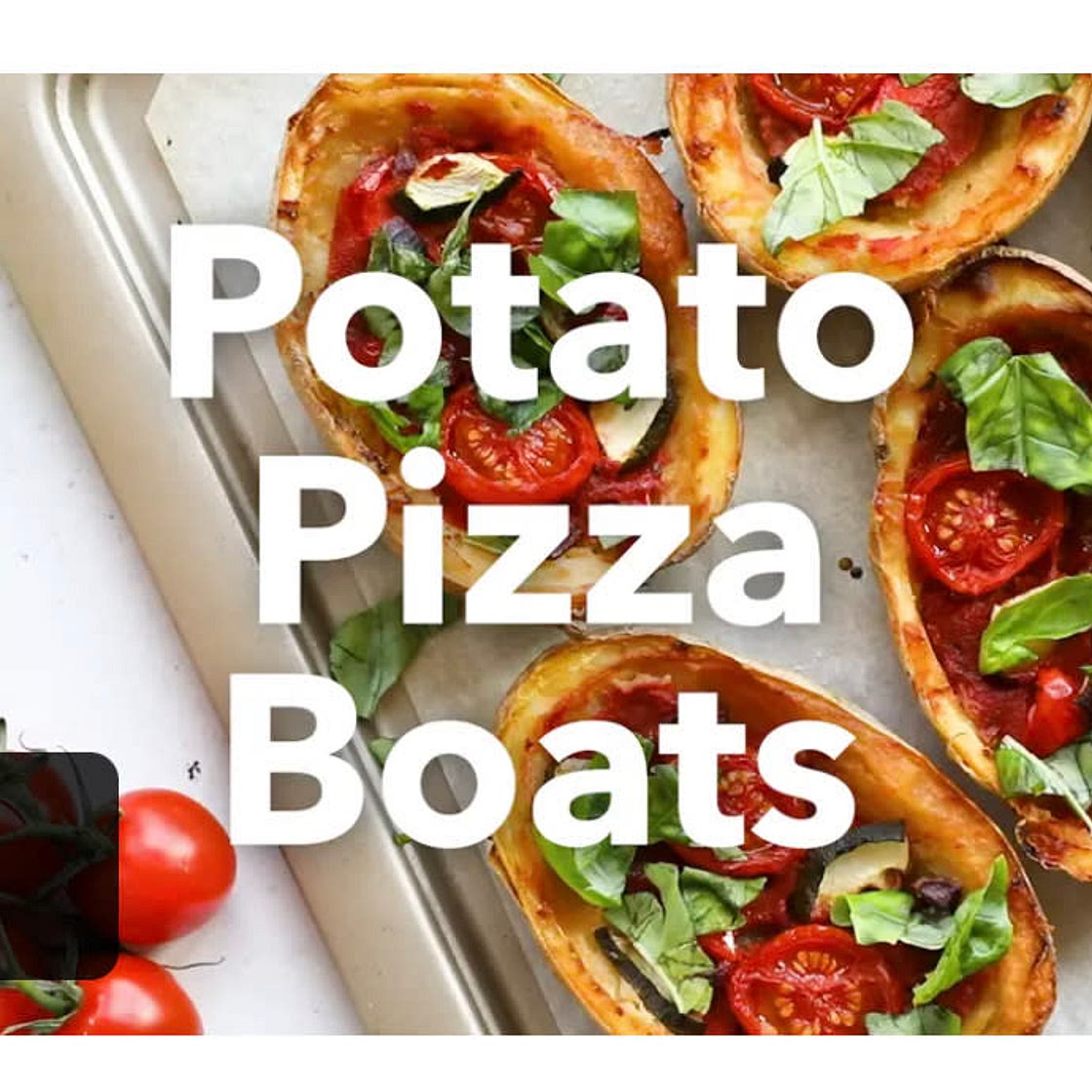 Potato pizza boats 