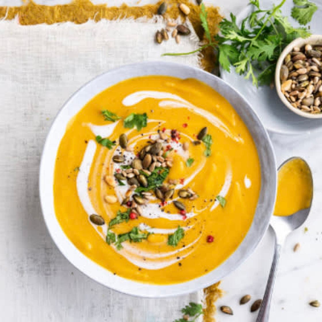 Butternut squash and sweet potato soup