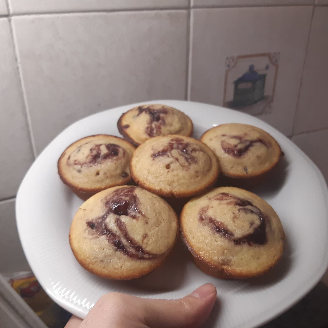 Muffins de ricotta, limón  y frutos rojos