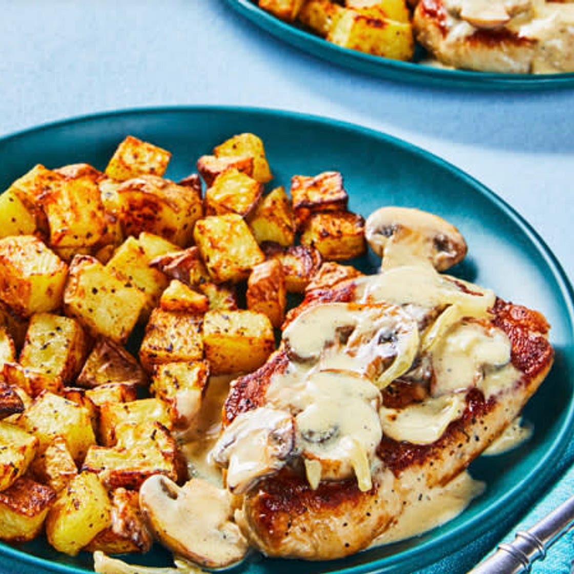 Dijon Mushroom Pork chops
