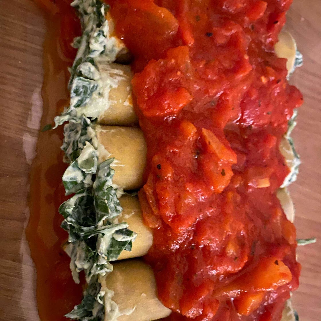 Spinach Ricotta Cannelloni
