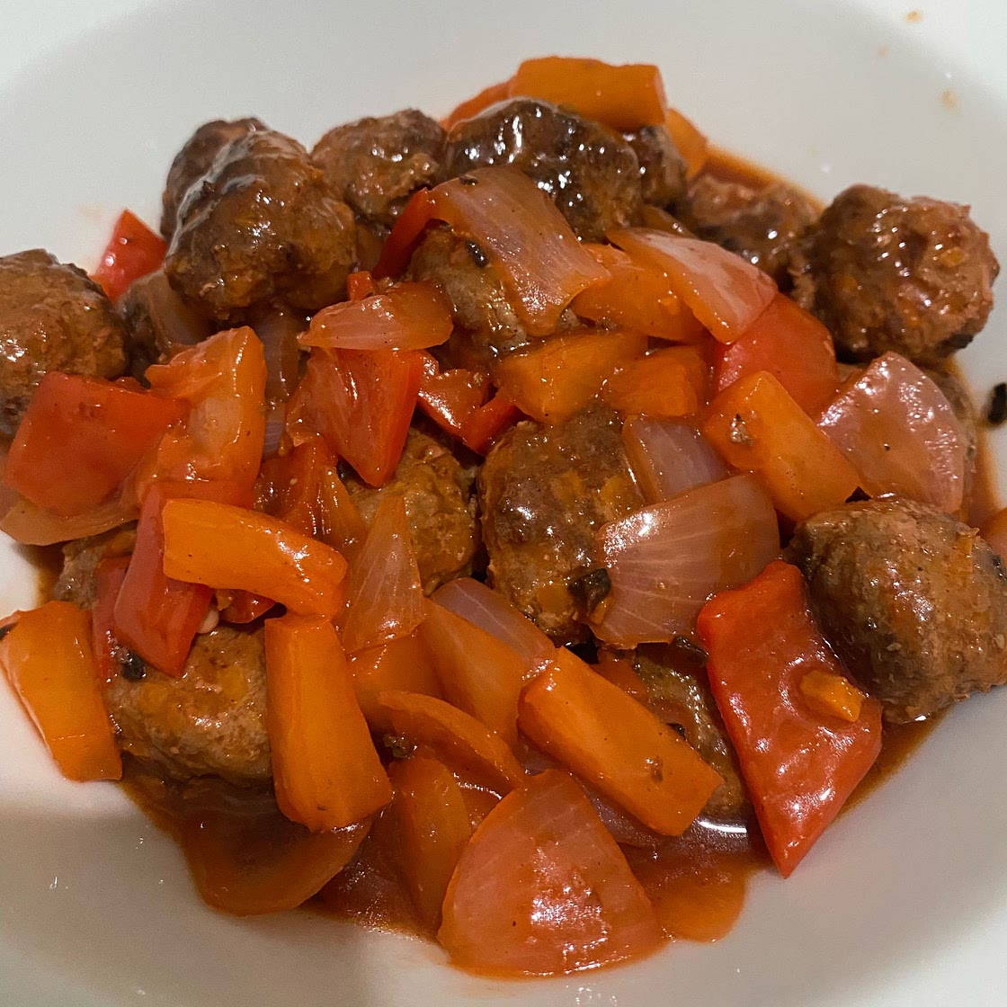Low Sodium Meatballs with Sweet and Sour sauce