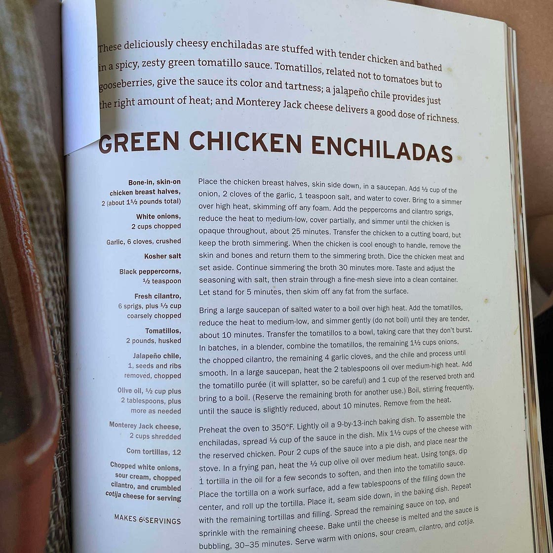 Green chicken enchiladas