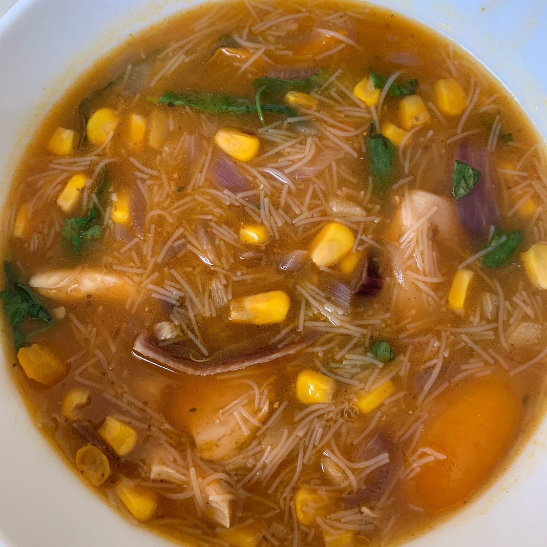 Thai Chicken Noodle Soup (Red Curry)