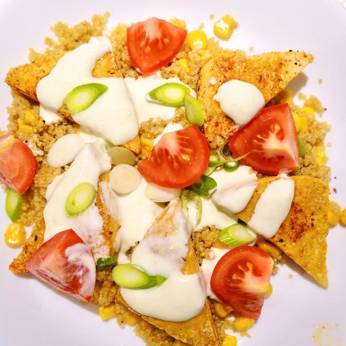 Cajun Tofu Salad with Yoghurt Dressing