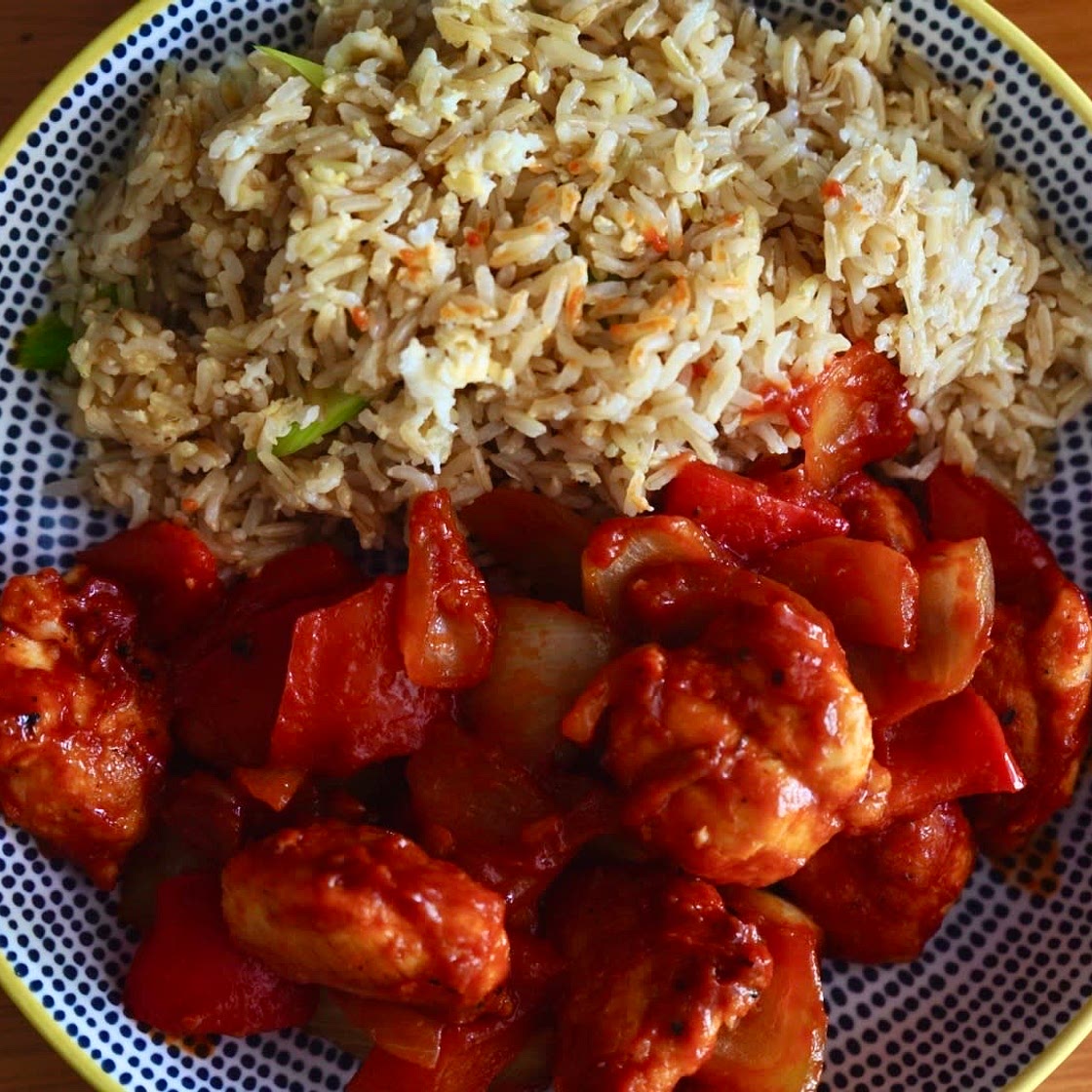 Sweet & Sour Turkey with Egg-Fried Rice