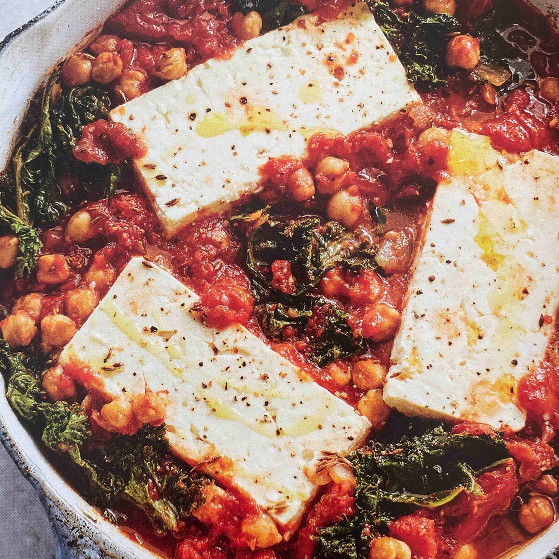 Baked Feta with Chickpeas