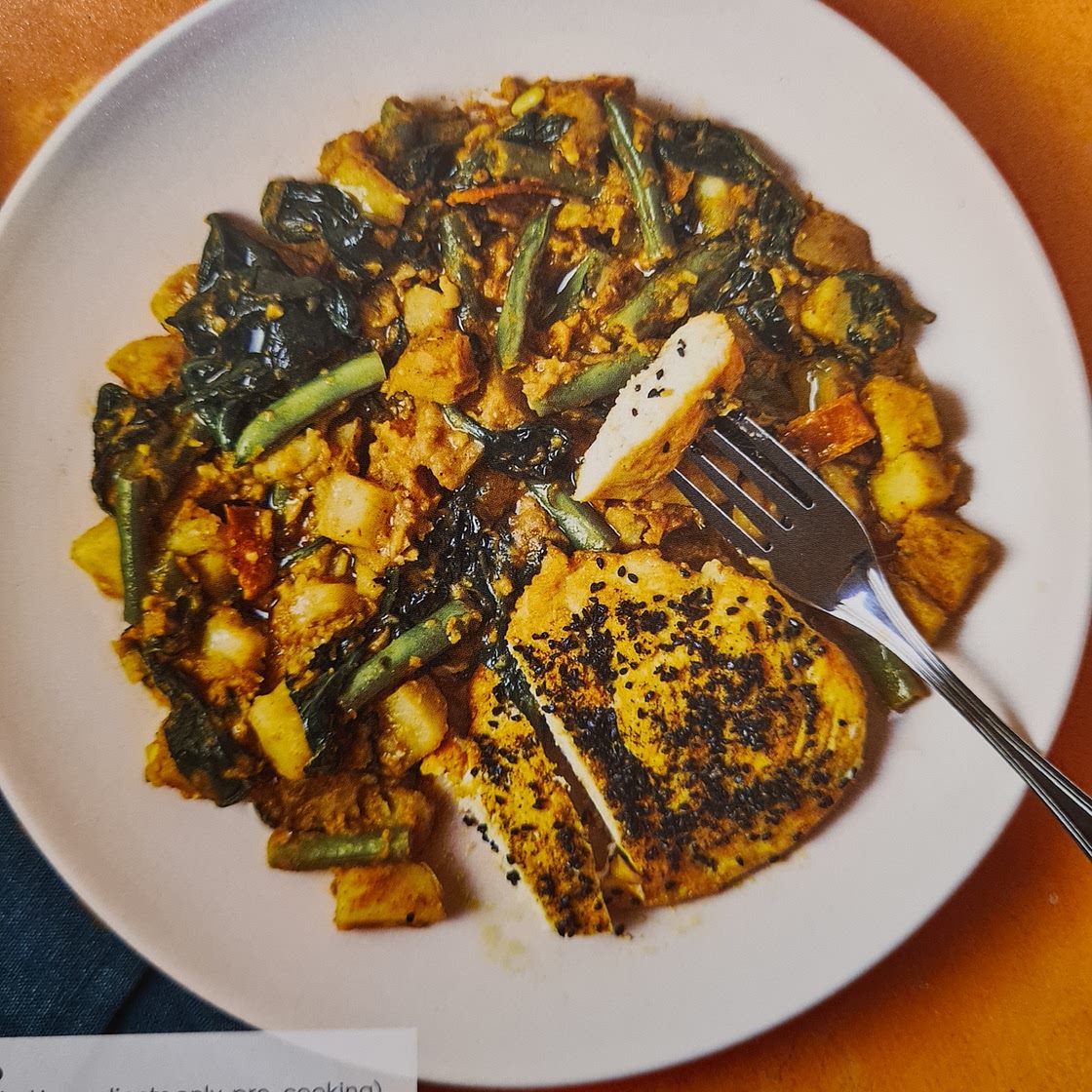 Honey Nigella Chicken with Potato & Green Bean Curry
