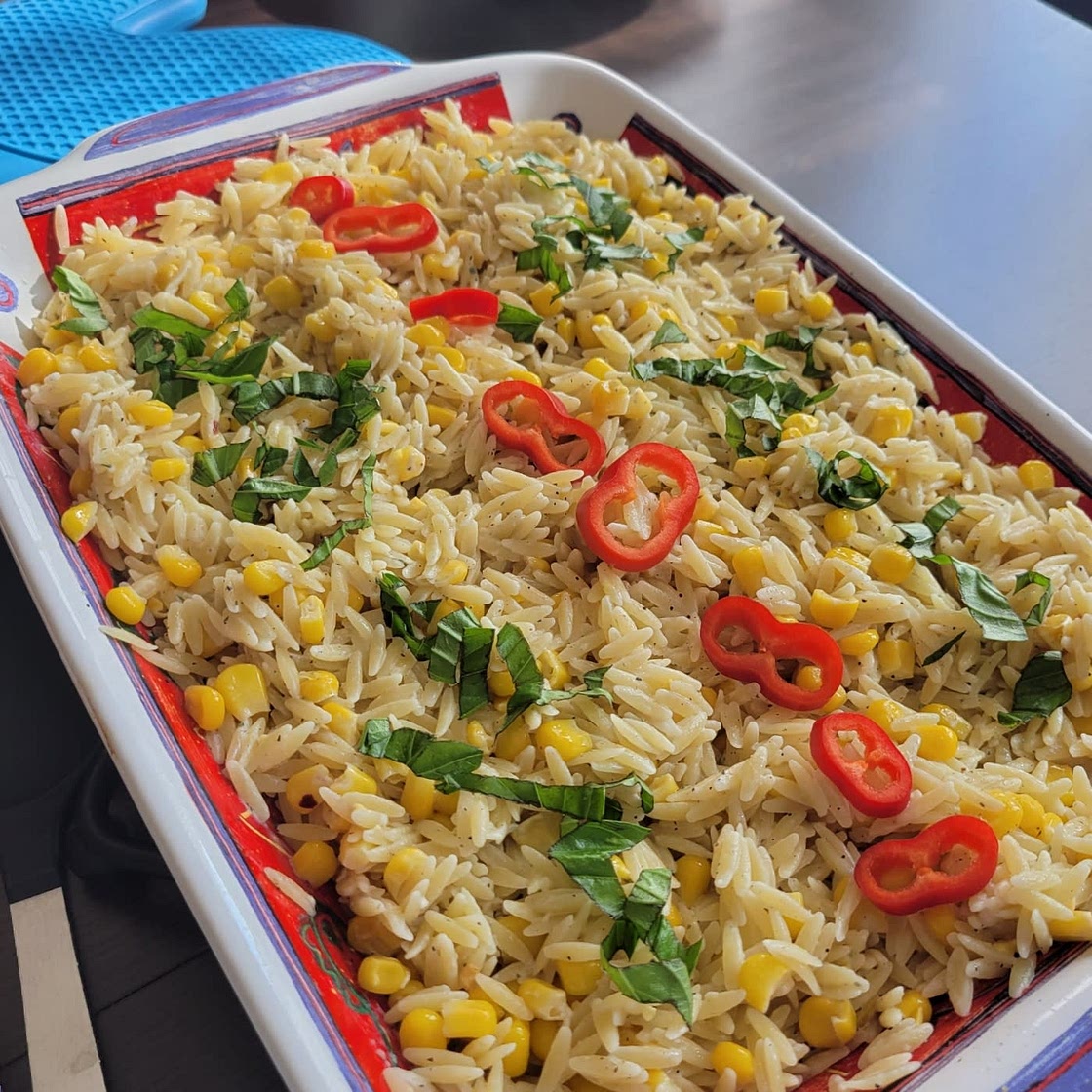Cheesy Corn Summer Pasta