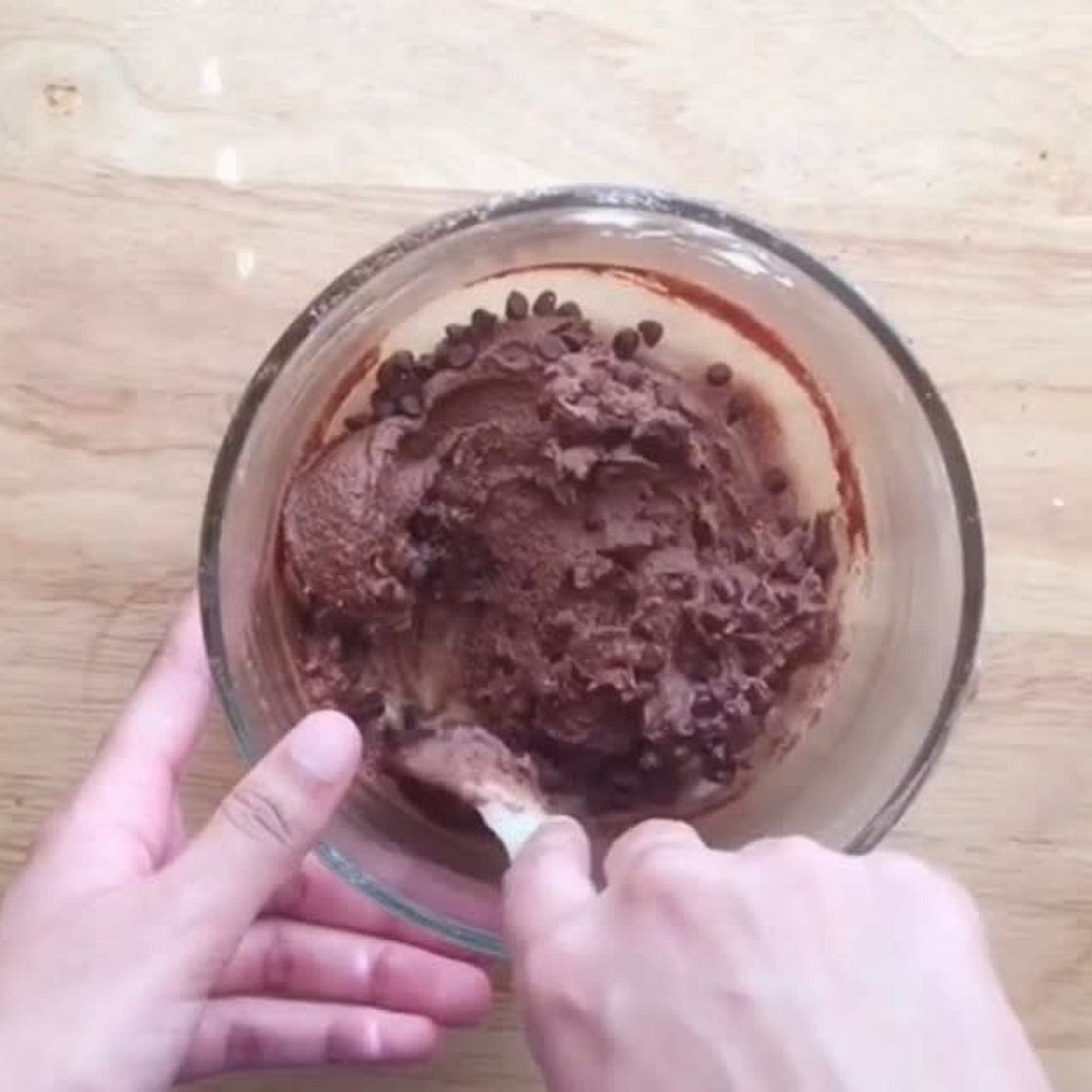 EDIBLE BROWNIE BATTER FOR ONE (safe to eat)