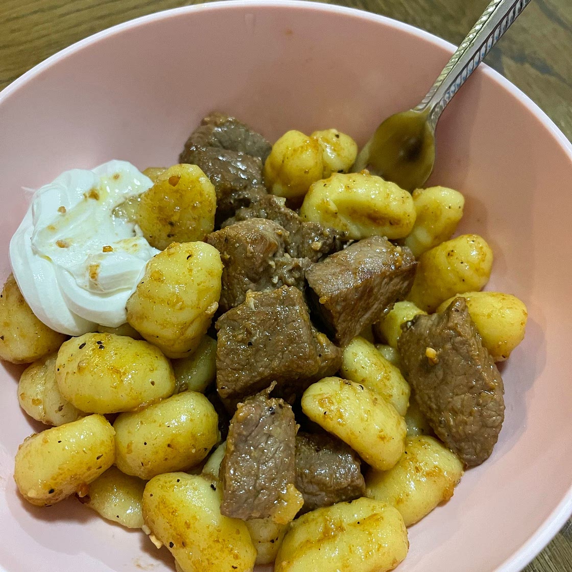 Steak Bites and Gnocchi
