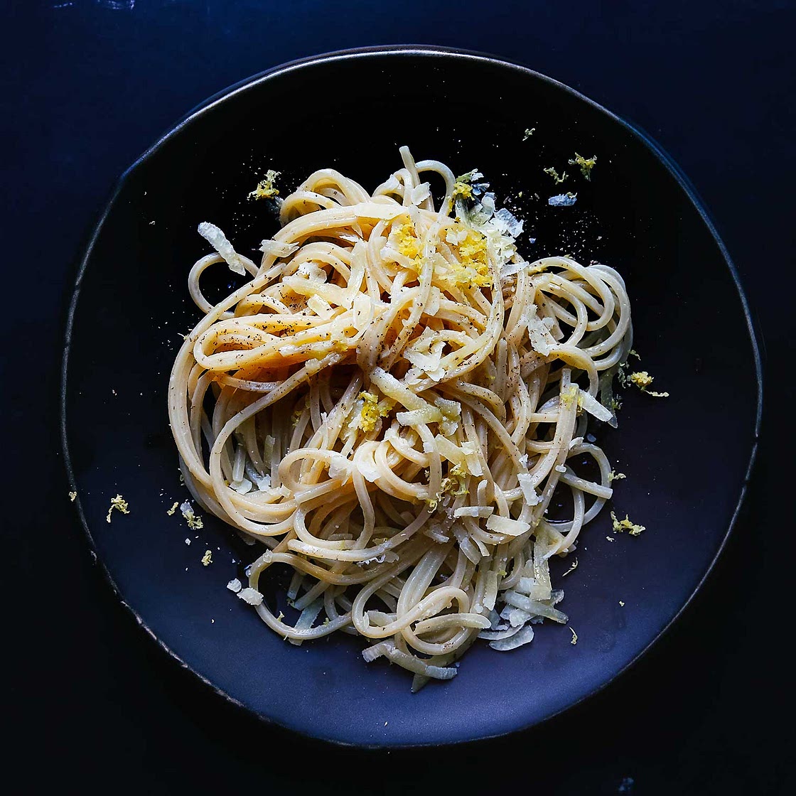 Lemon-Infused Spaghetti with Provolone