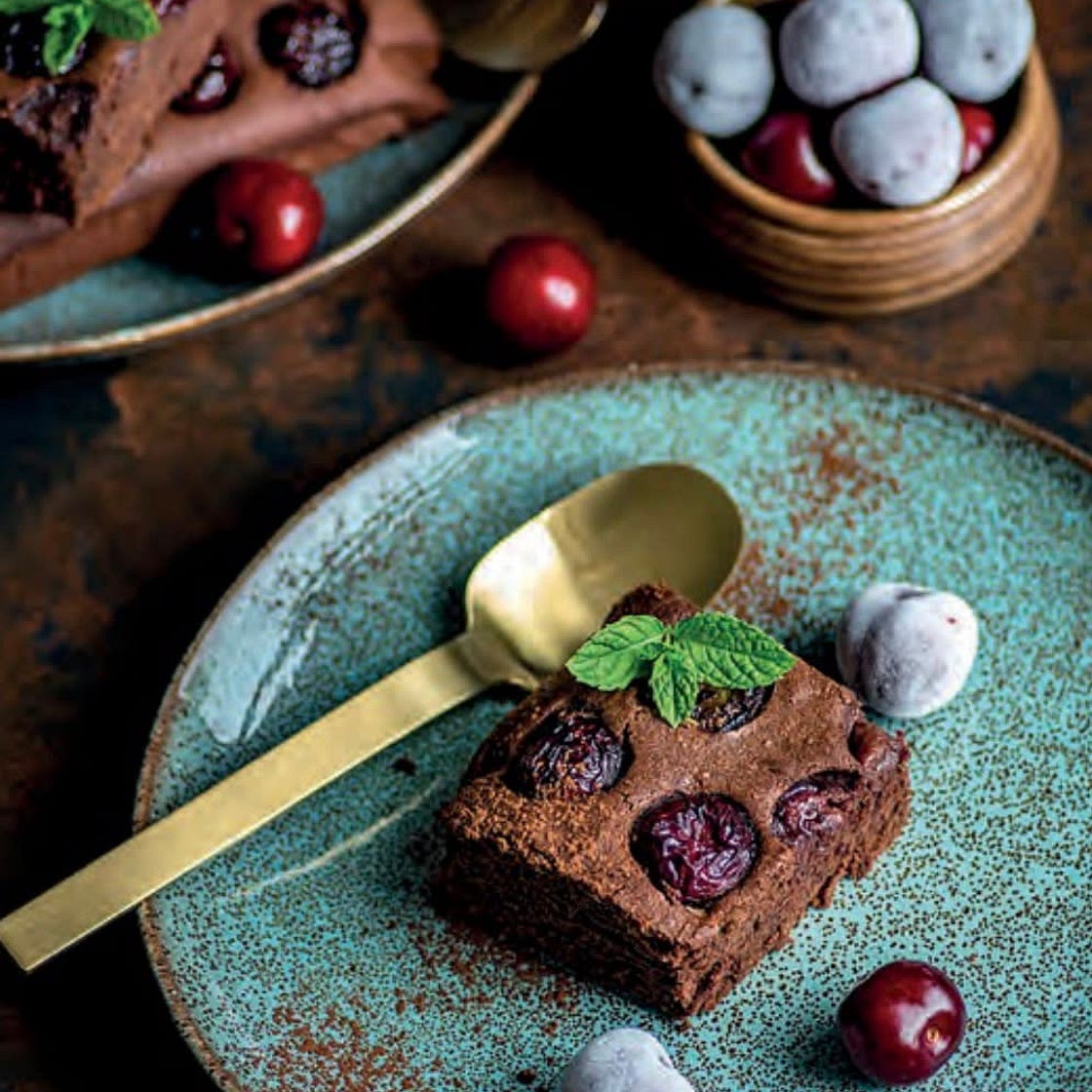 Brownie z czereśniami