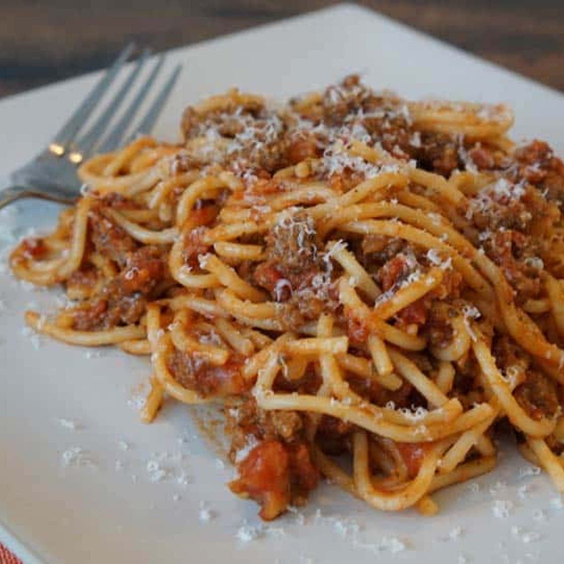 Homemade Spaghetti with Meat Sauce
