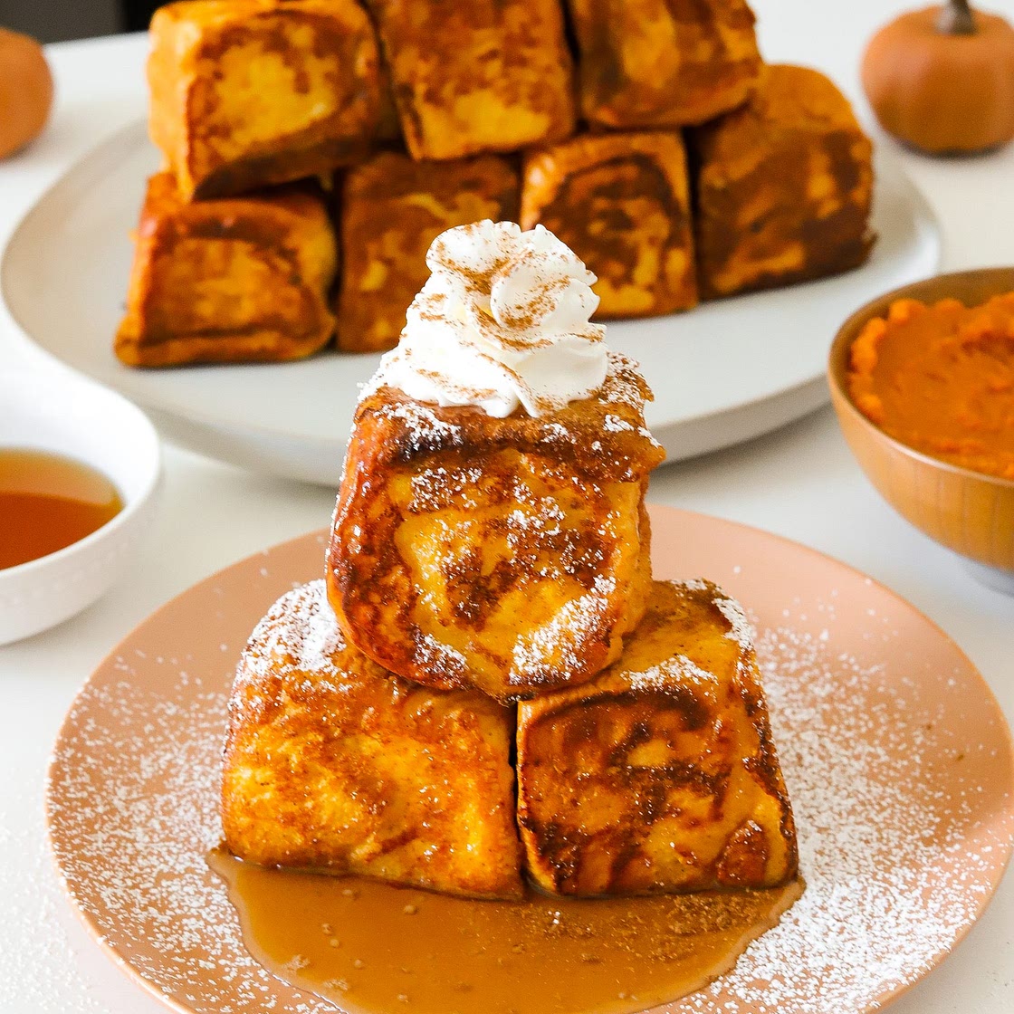 Pumpkin Pie Hawaiian Roll French Toast