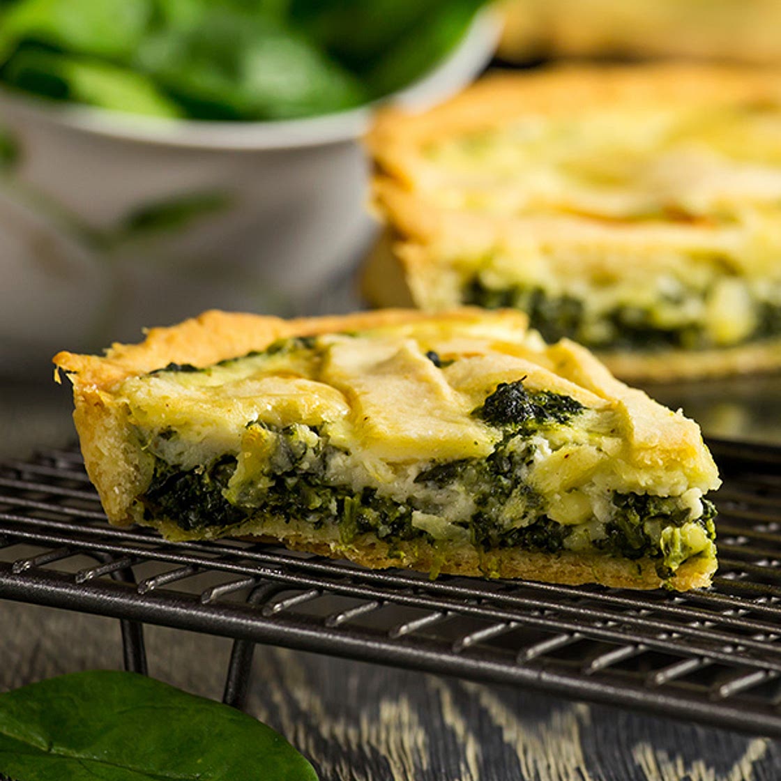 Tarte aux épinards a l'Oignon