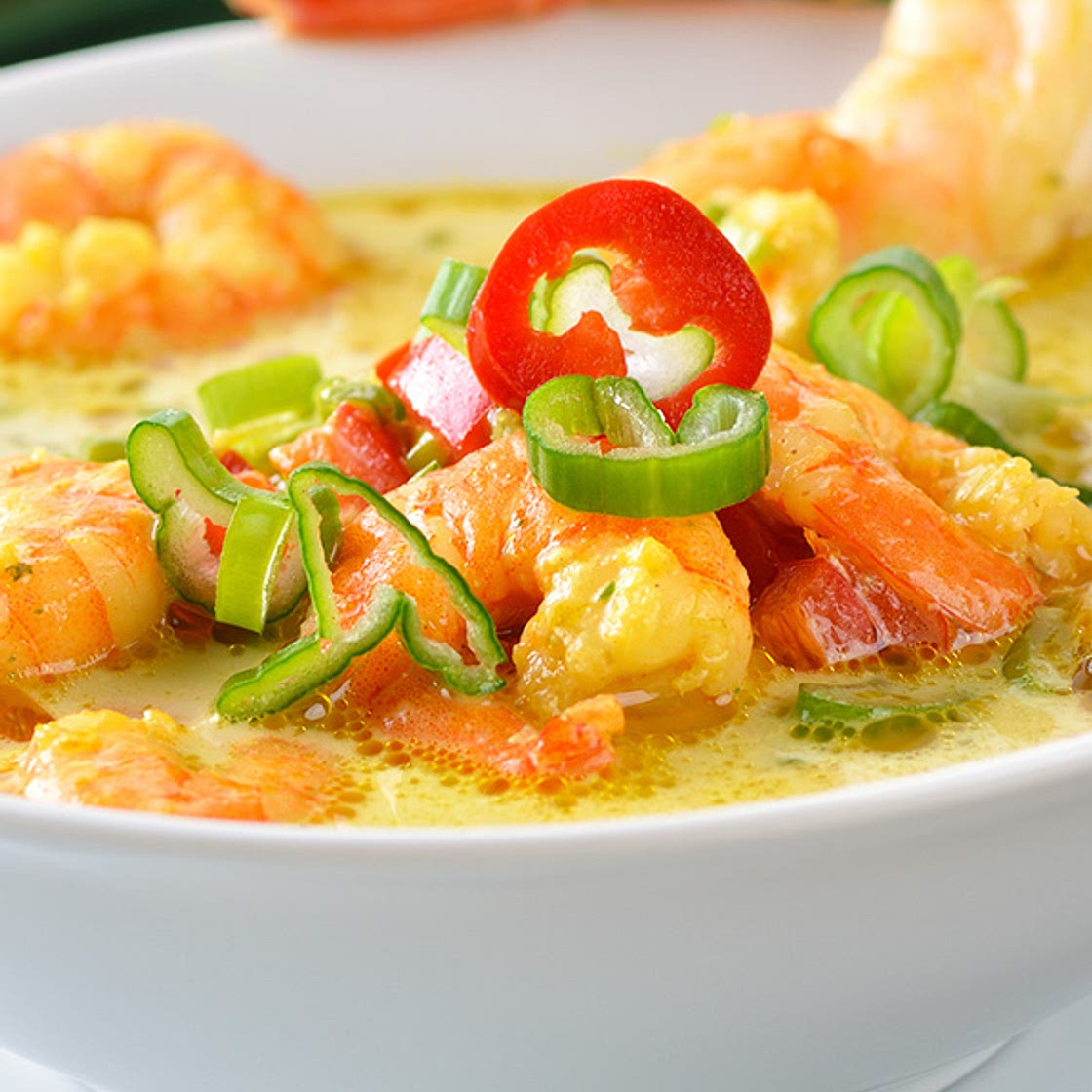 Curry de lotte et crevettes