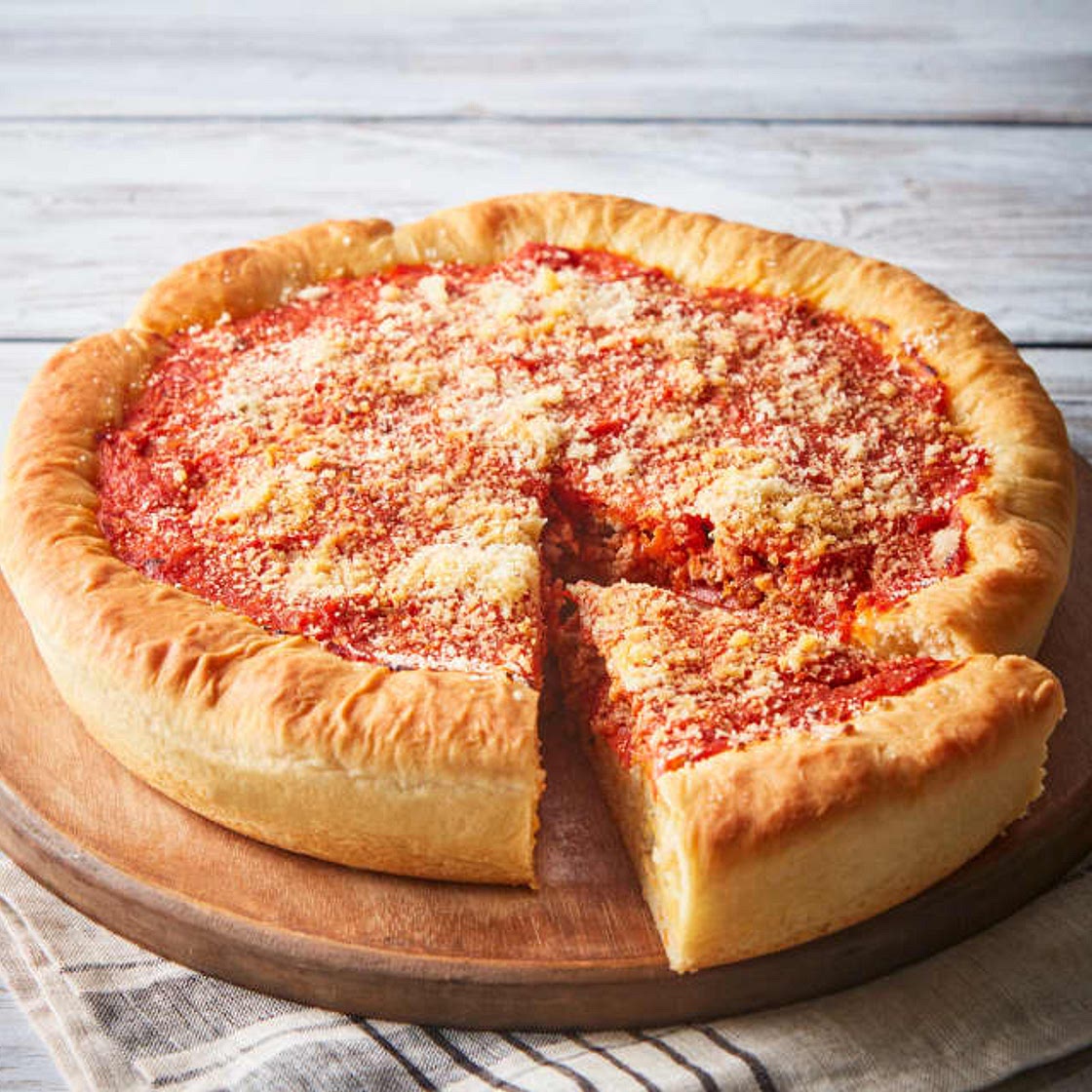 Chicago-Style Deep Dish Pizza