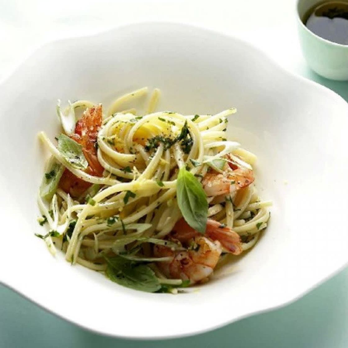 Linguine met garnalen