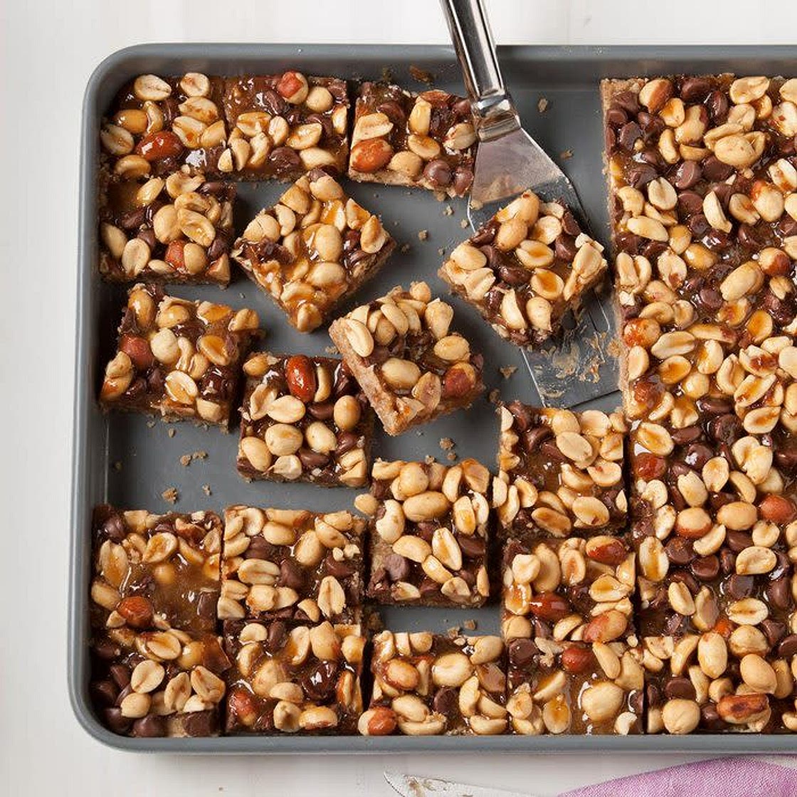 Nutty Brittle Bars Traybake