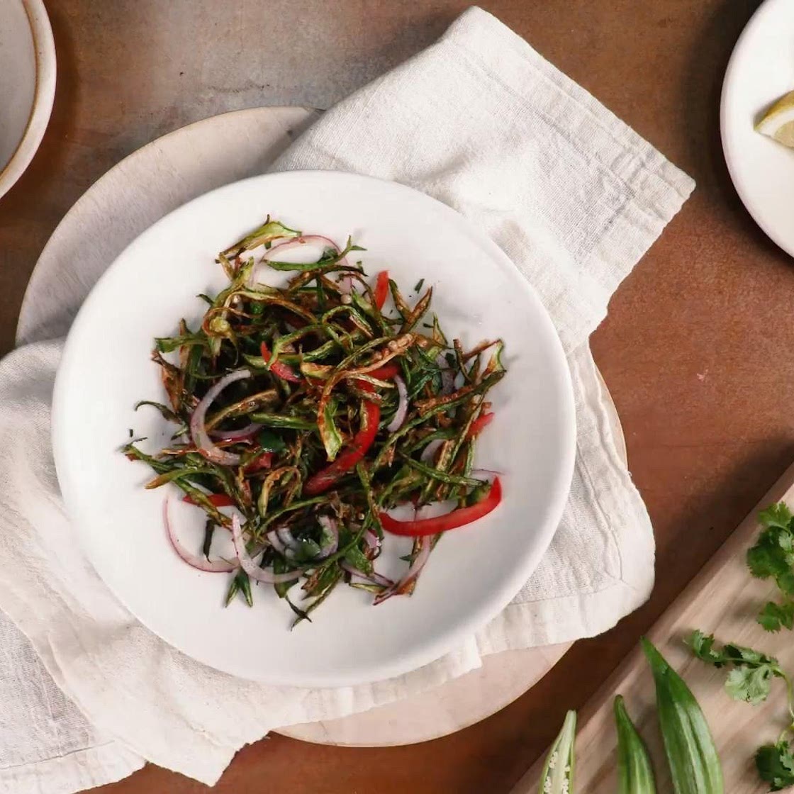 Crispy Okra Salad