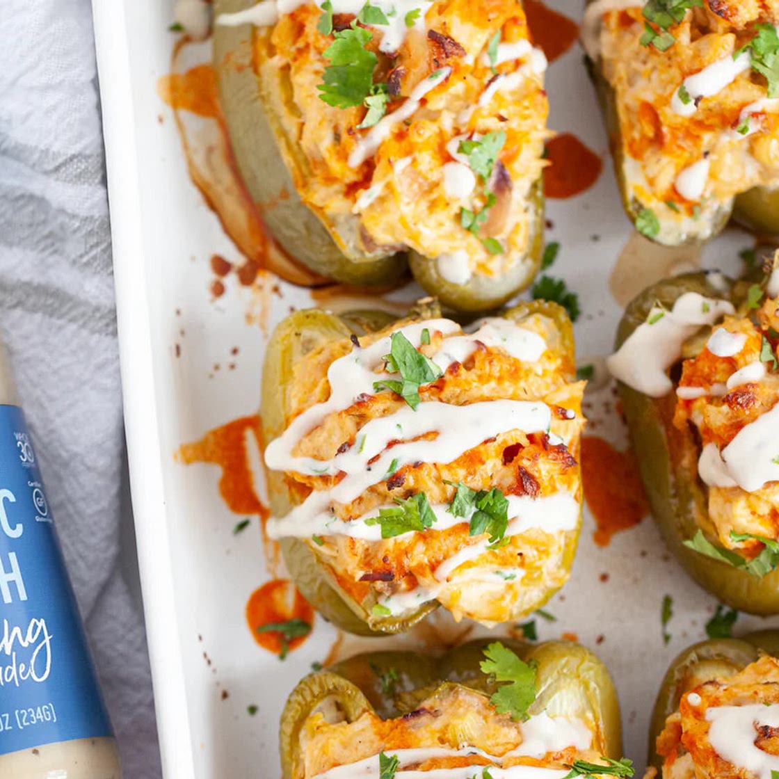 Buffalo Chicken Stuffed Peppers