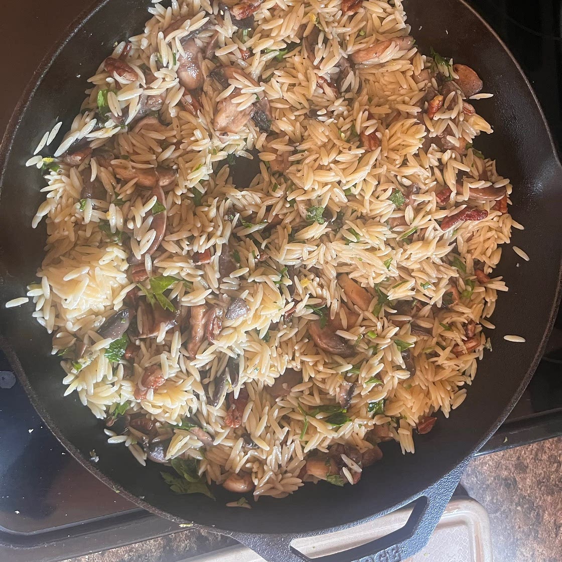 Lemon Mushroom Orzo