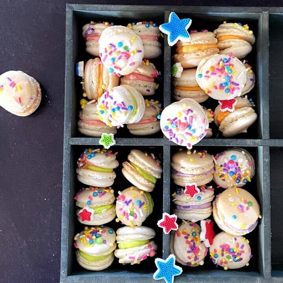 Birthday Cake Macarons