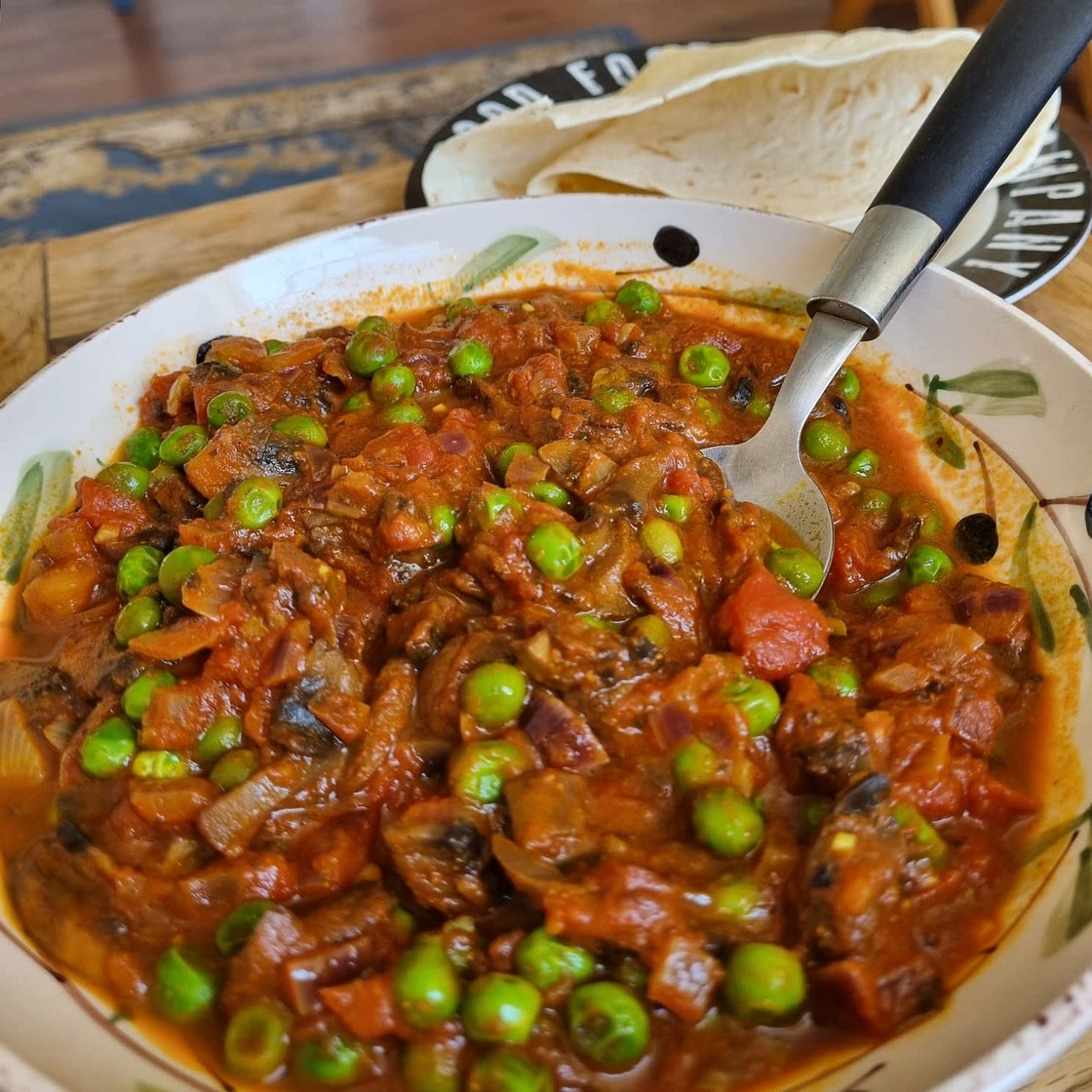 Mushroom Matar Korma