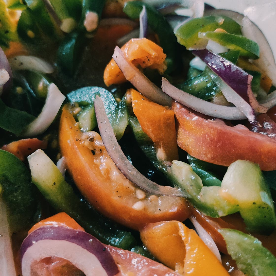 Hot pepper summer salad