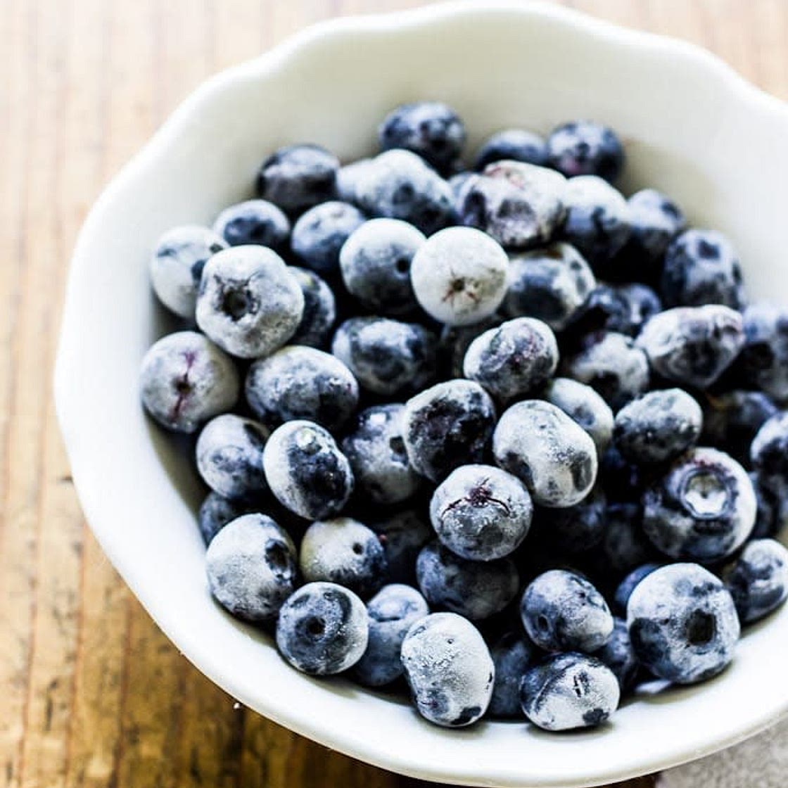 Frozen blueberries
