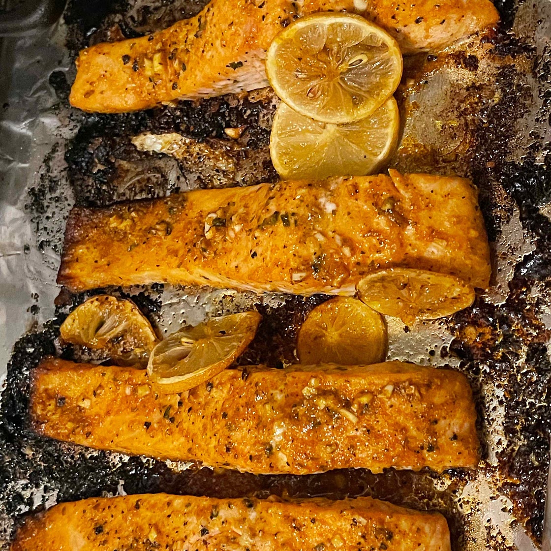 Sheet Pan Lemon Garlic Butter Salmon