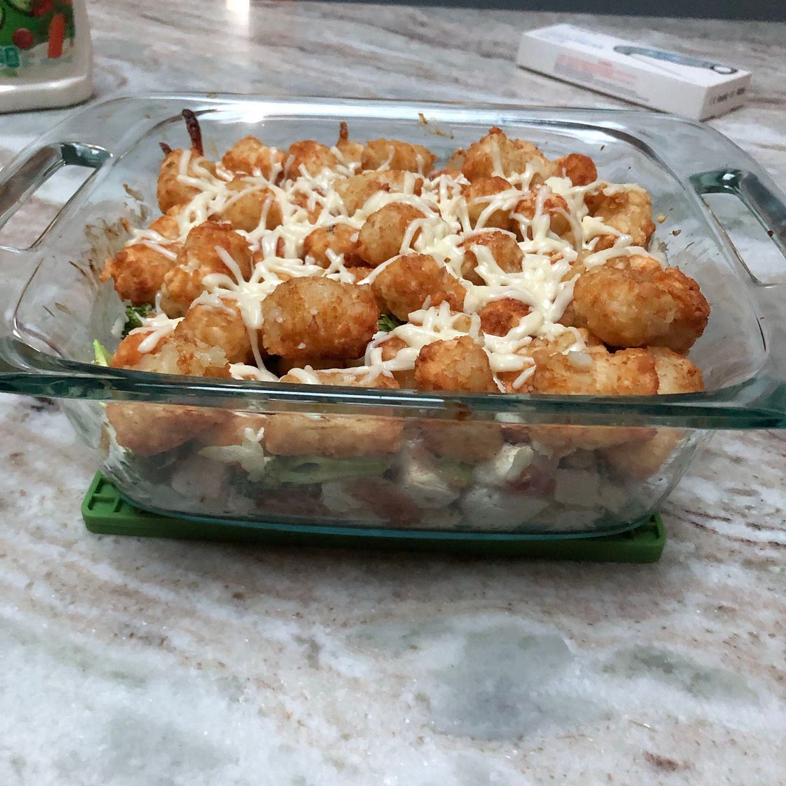Chicken Bacon Ranch Tater Tot Casserole