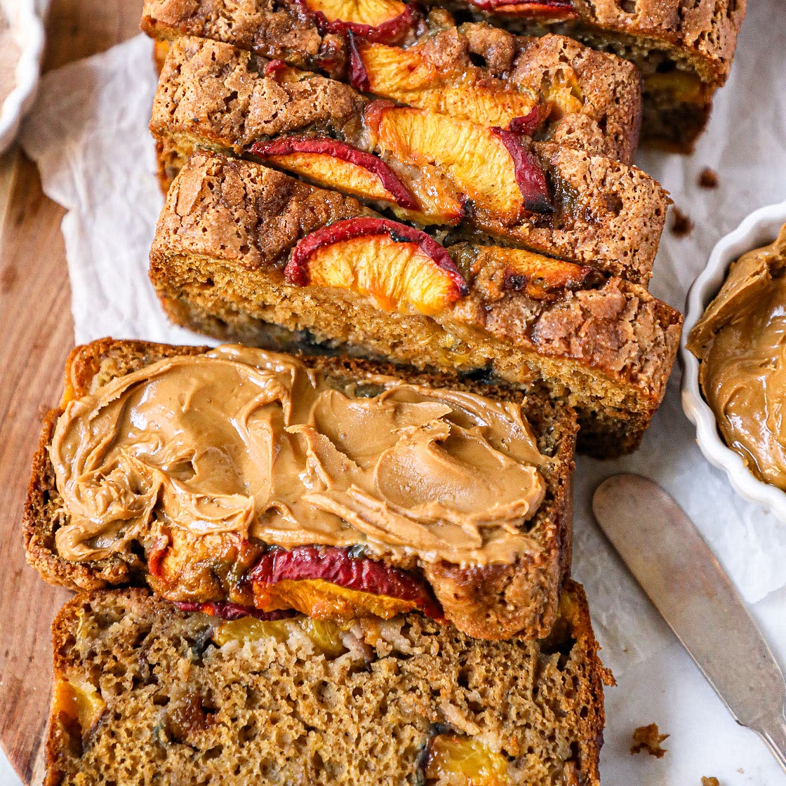 Cinnamon Peach Banana Bread