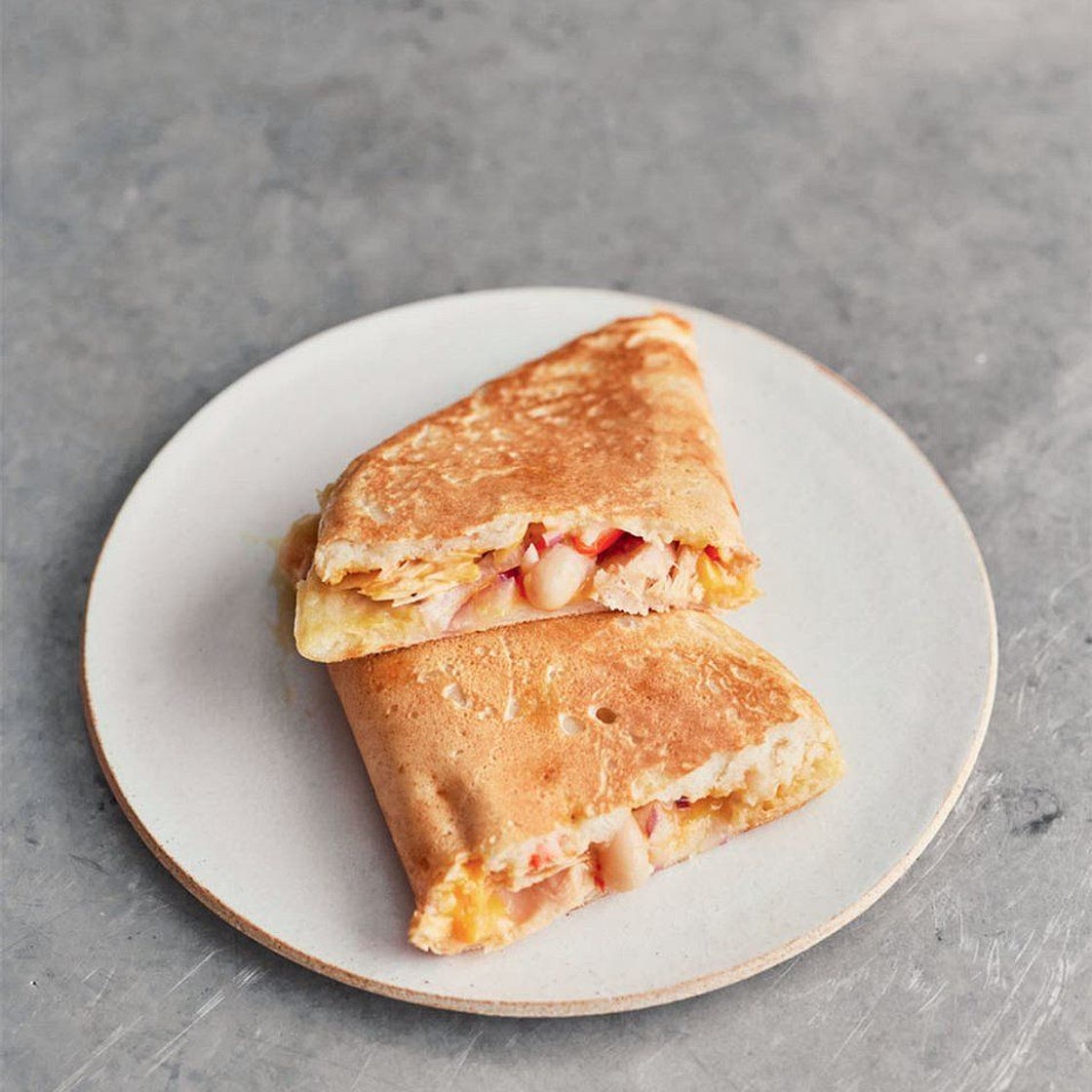 Speedy folded flatbread