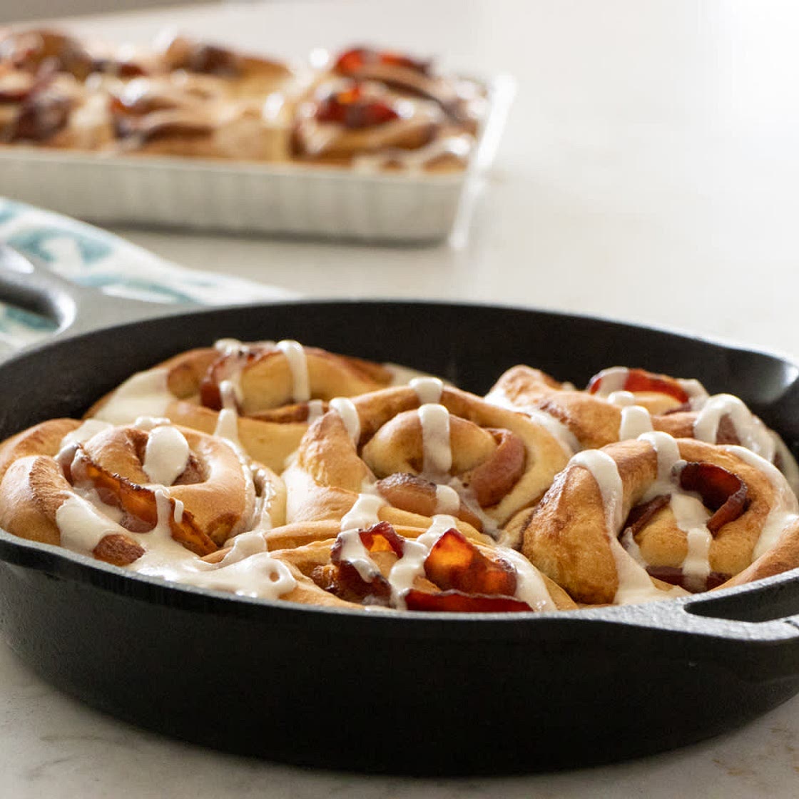 Maple Bacon Cinnamon Rolls